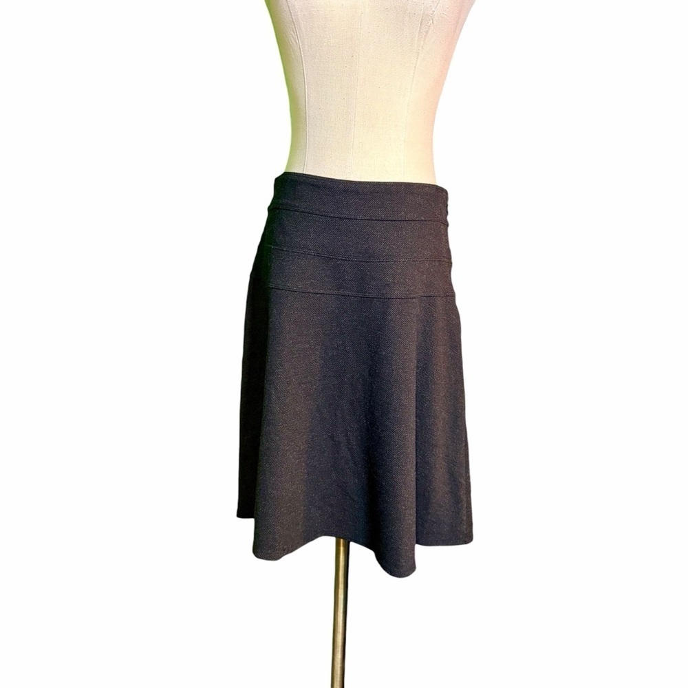 Athleta Ponte Twill A-Line Mini Skirt in Charcoal Gray Size 8 Tall - Picture 2 of 14
